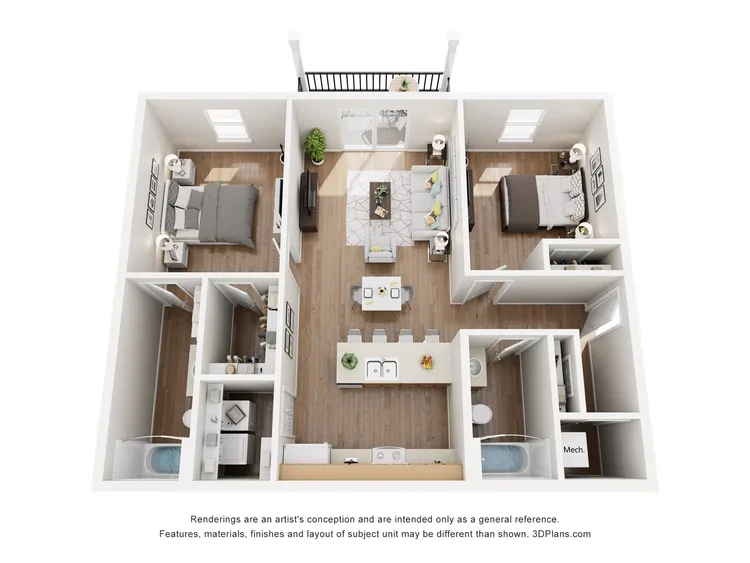 2 Bedroom Apartment floor plan