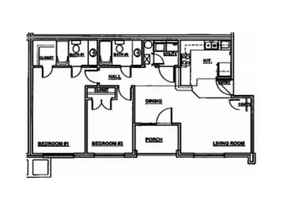 2 Bedroom floor plan