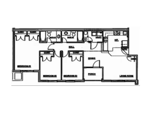 3 Bedroom floor plan