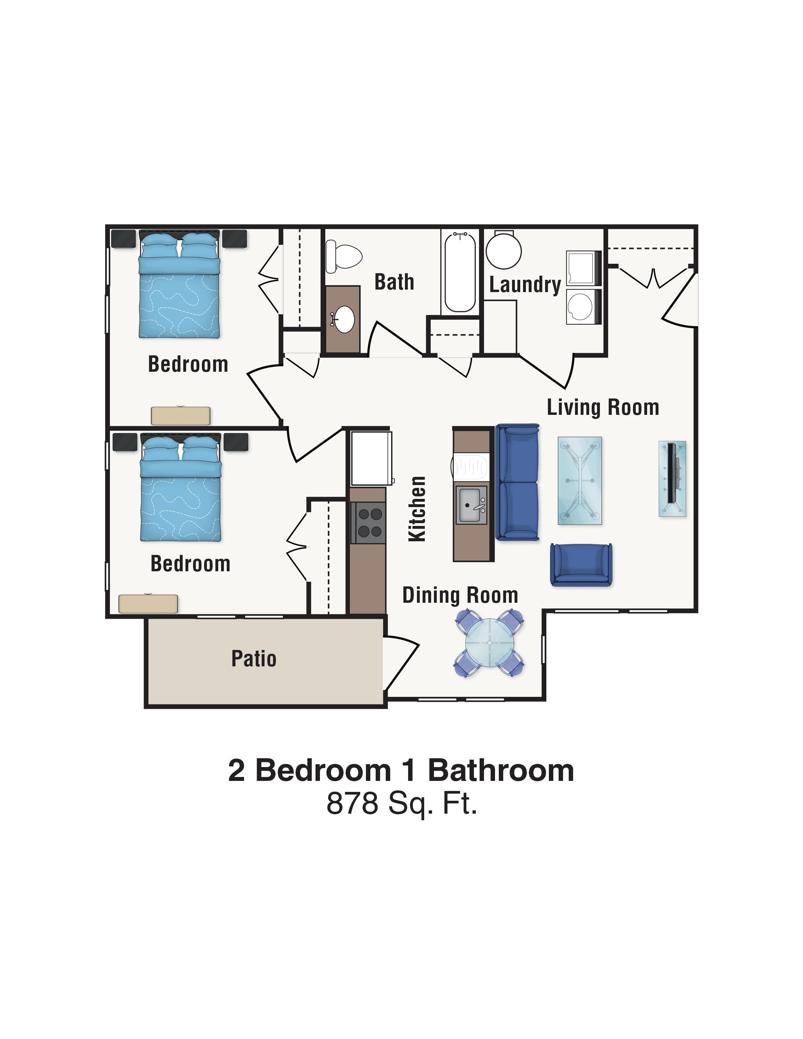 Two Bedroom floor plan