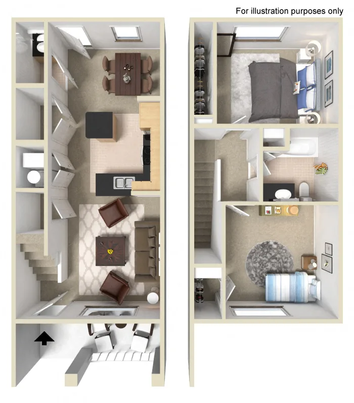 Two Bedroom floor plan