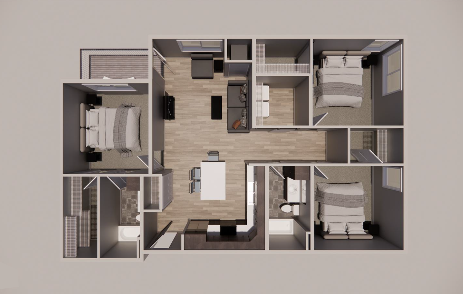 3 Bedroom floor plan