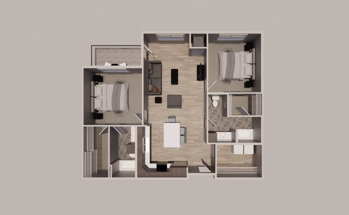 2 Bedroom floor plan