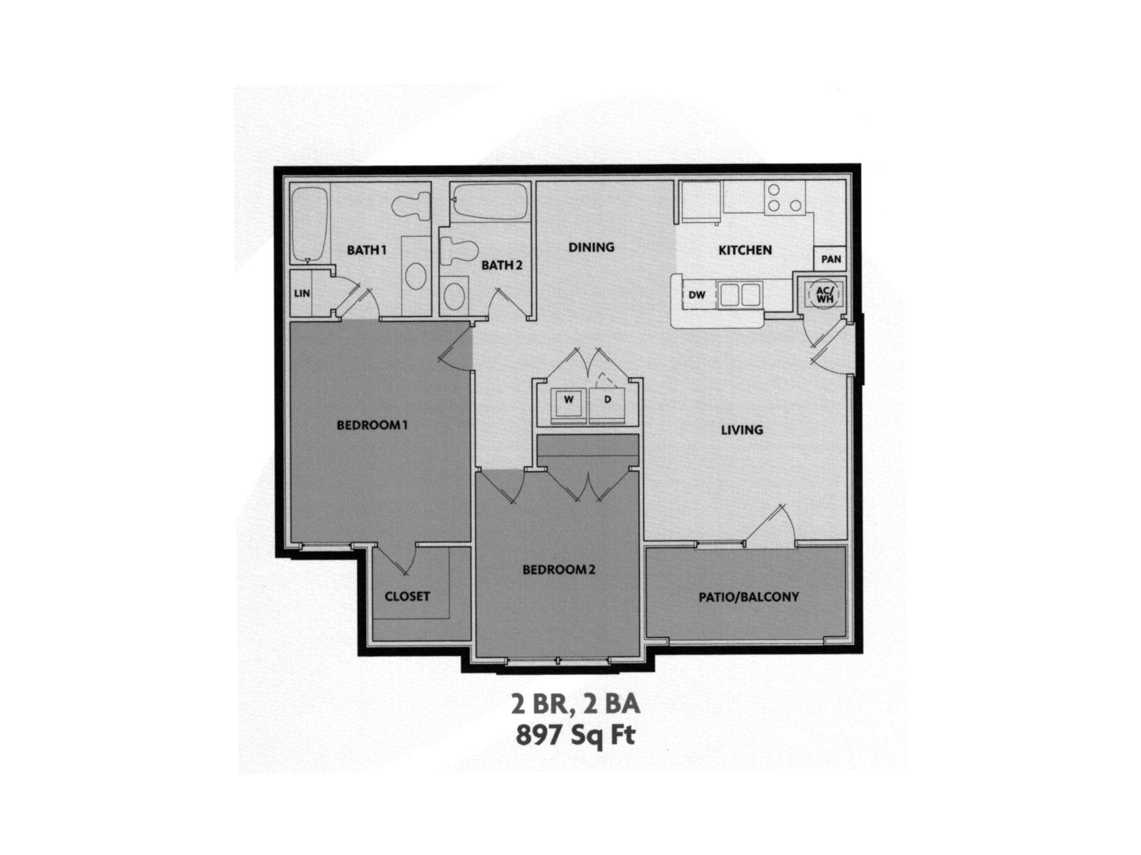 Two Bedroom floor plan