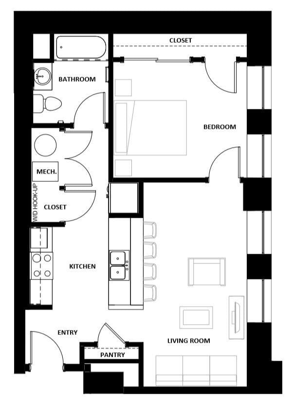 1 Bed 03 floor plan