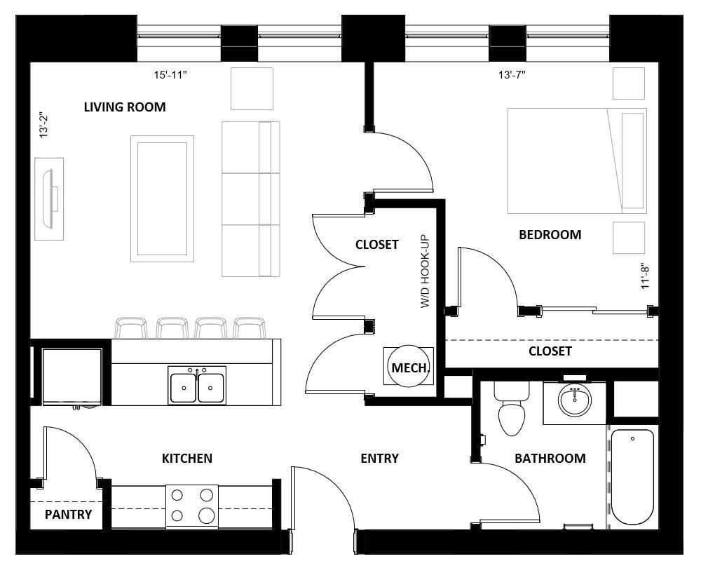 1 Bed 04 floor plan