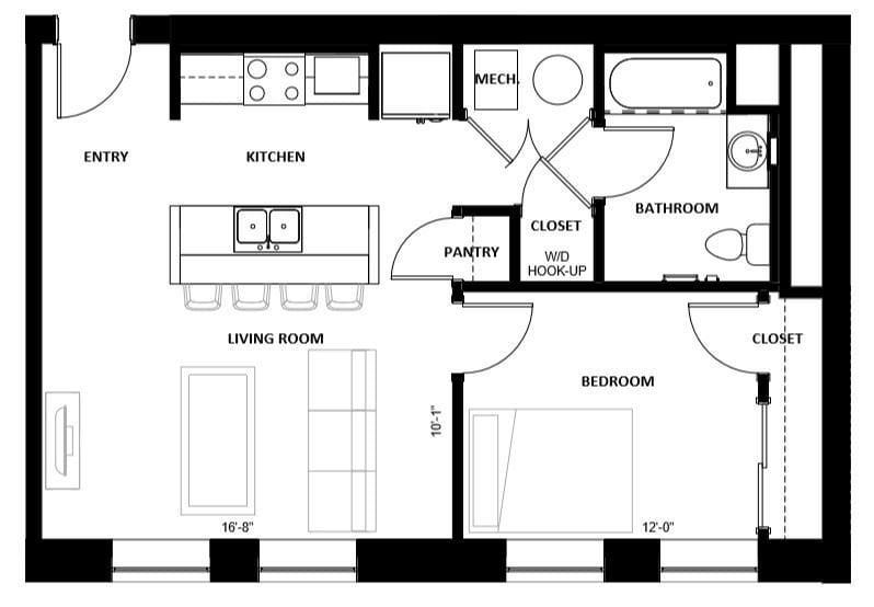 1 Bed 05 floor plan