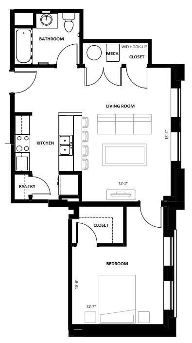 1 Bed 07 floor plan