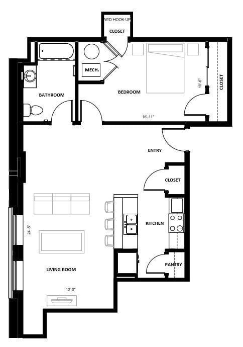 1 Bed 09 floor plan