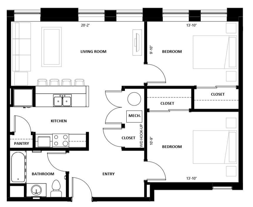 2 Bed 02 floor plan
