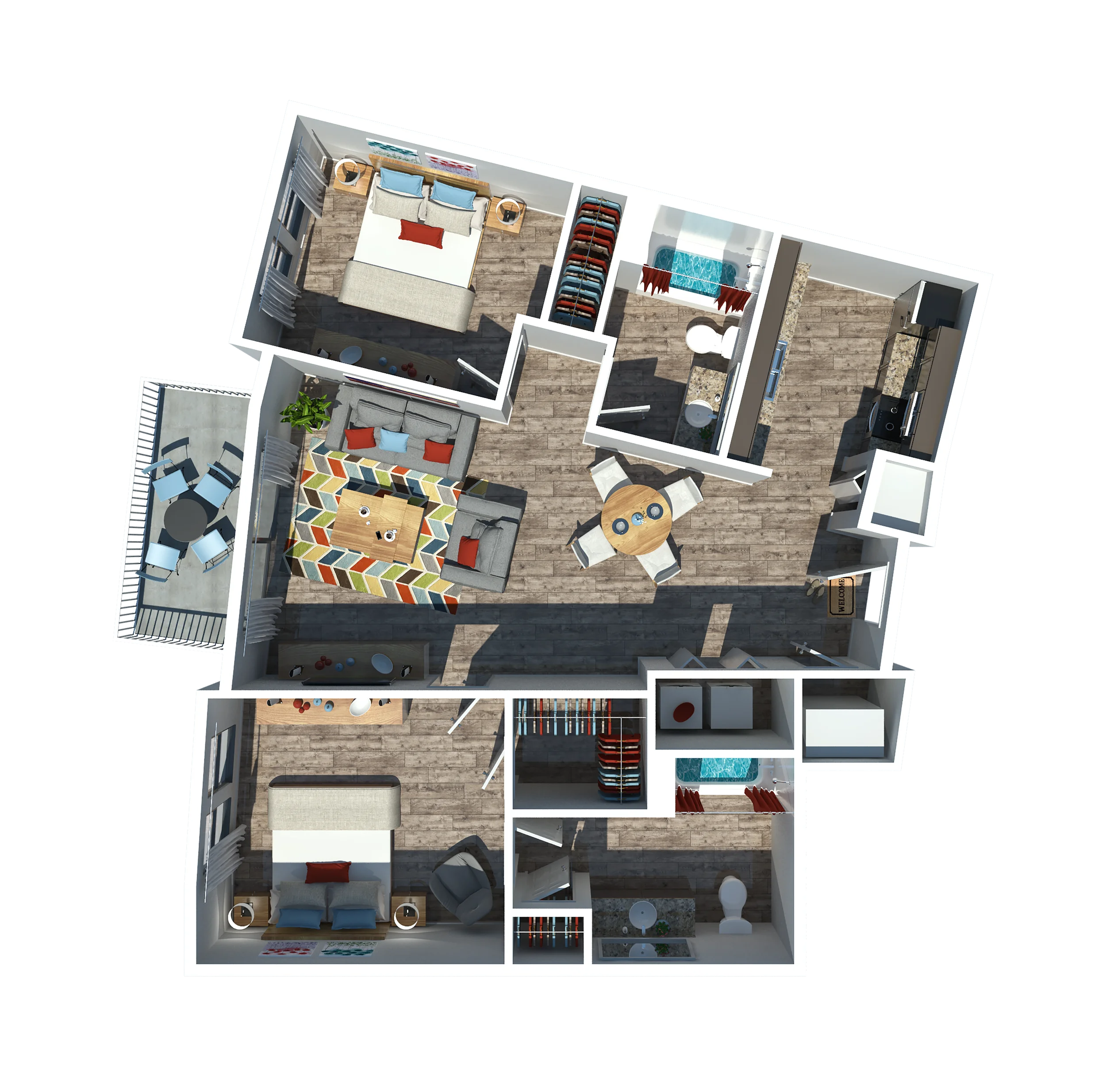 2 Bedroom floor plan