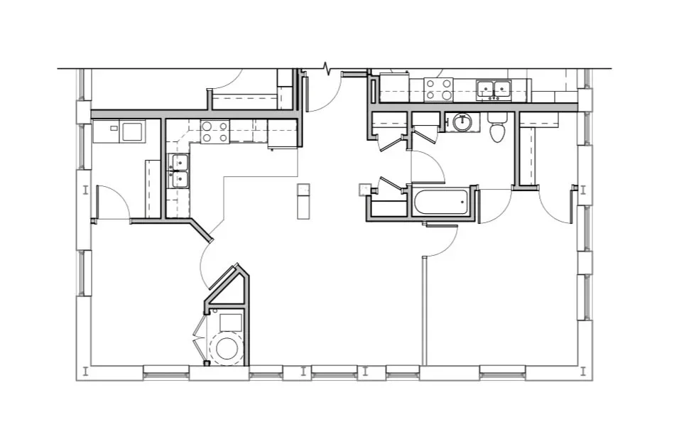 Two bedroom floor plan
