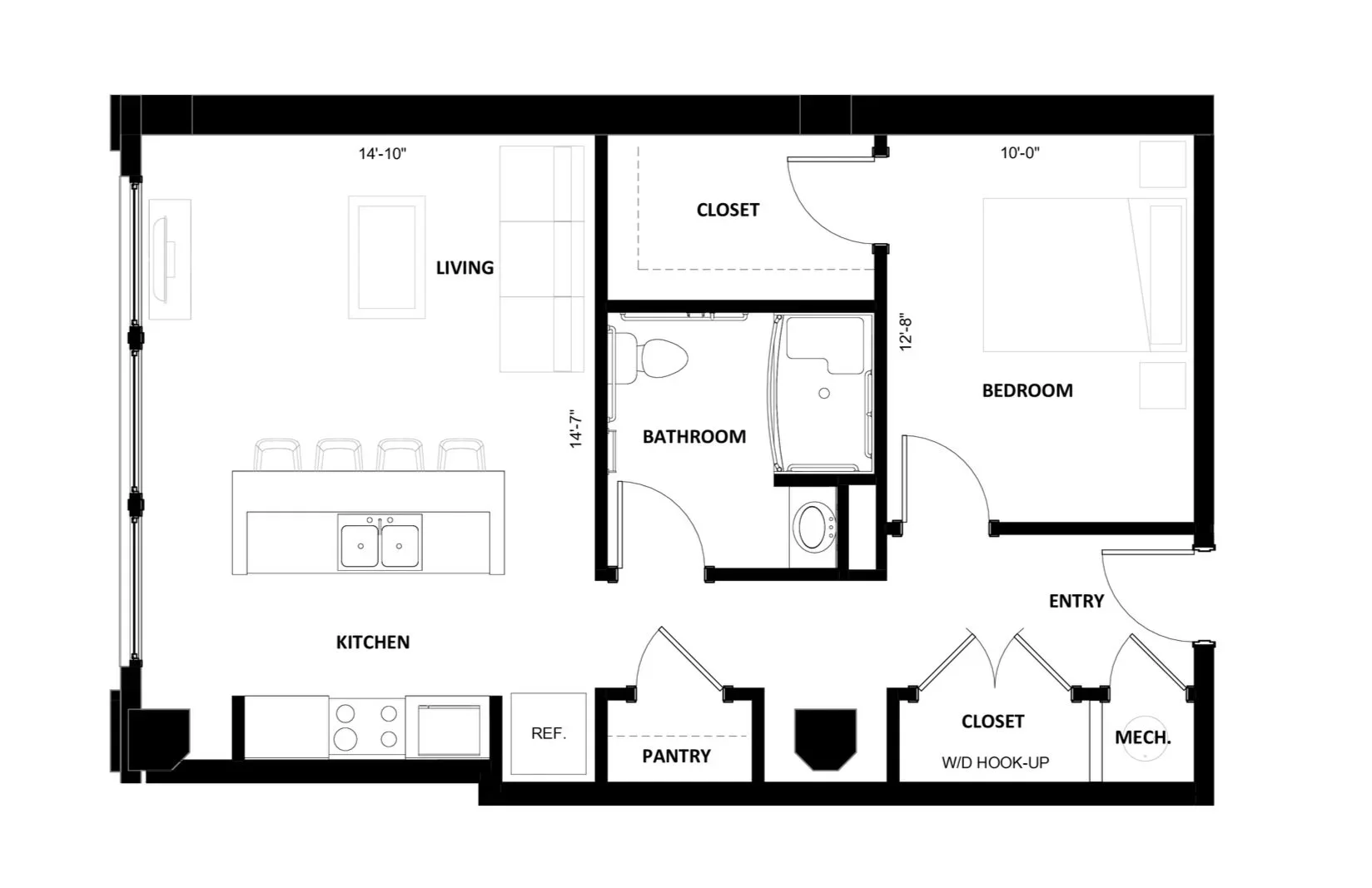 1BR-4.1A floor plan