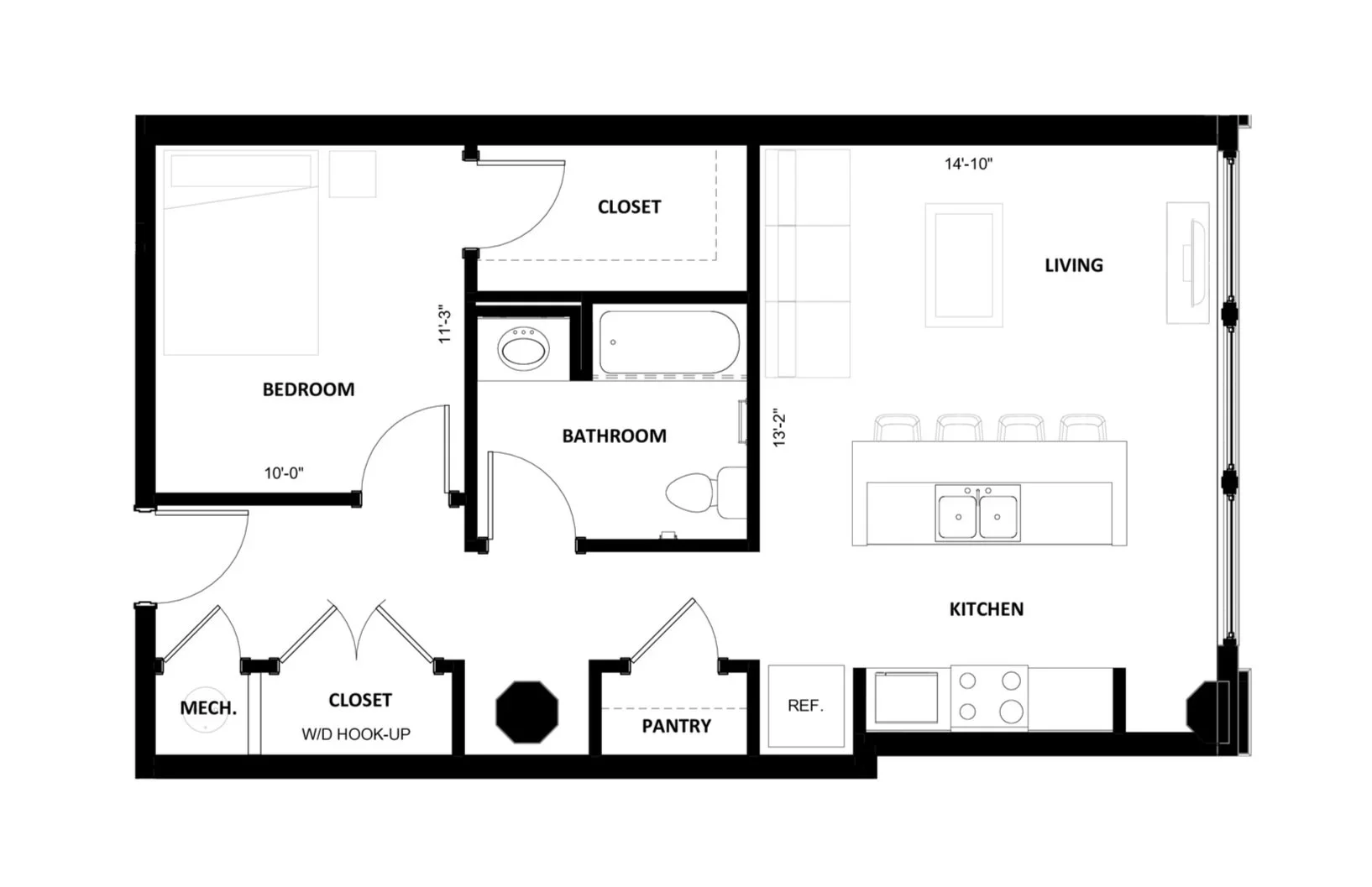 1BR-4.1 floor plan