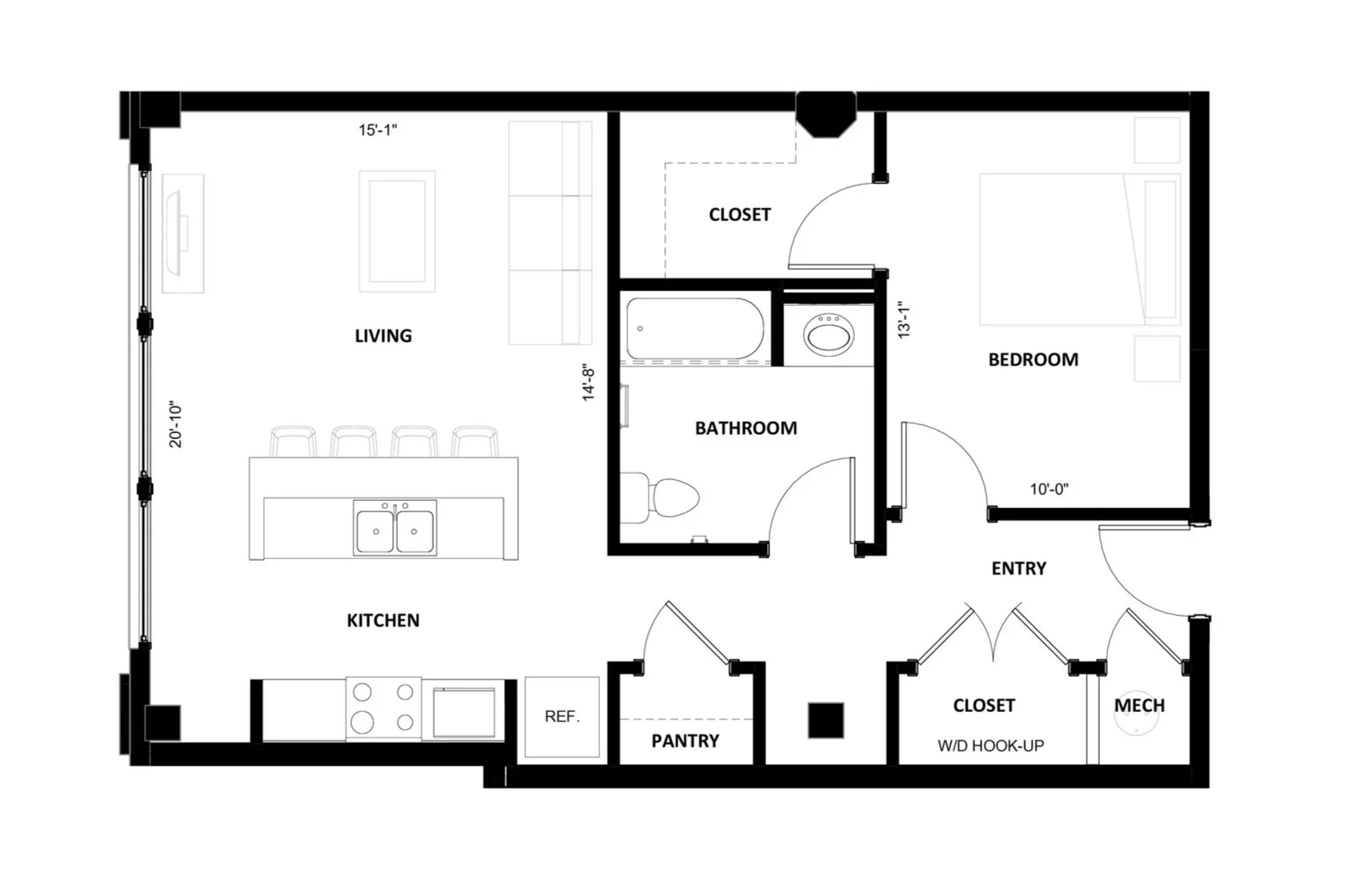 1BR-4.2 floor plan