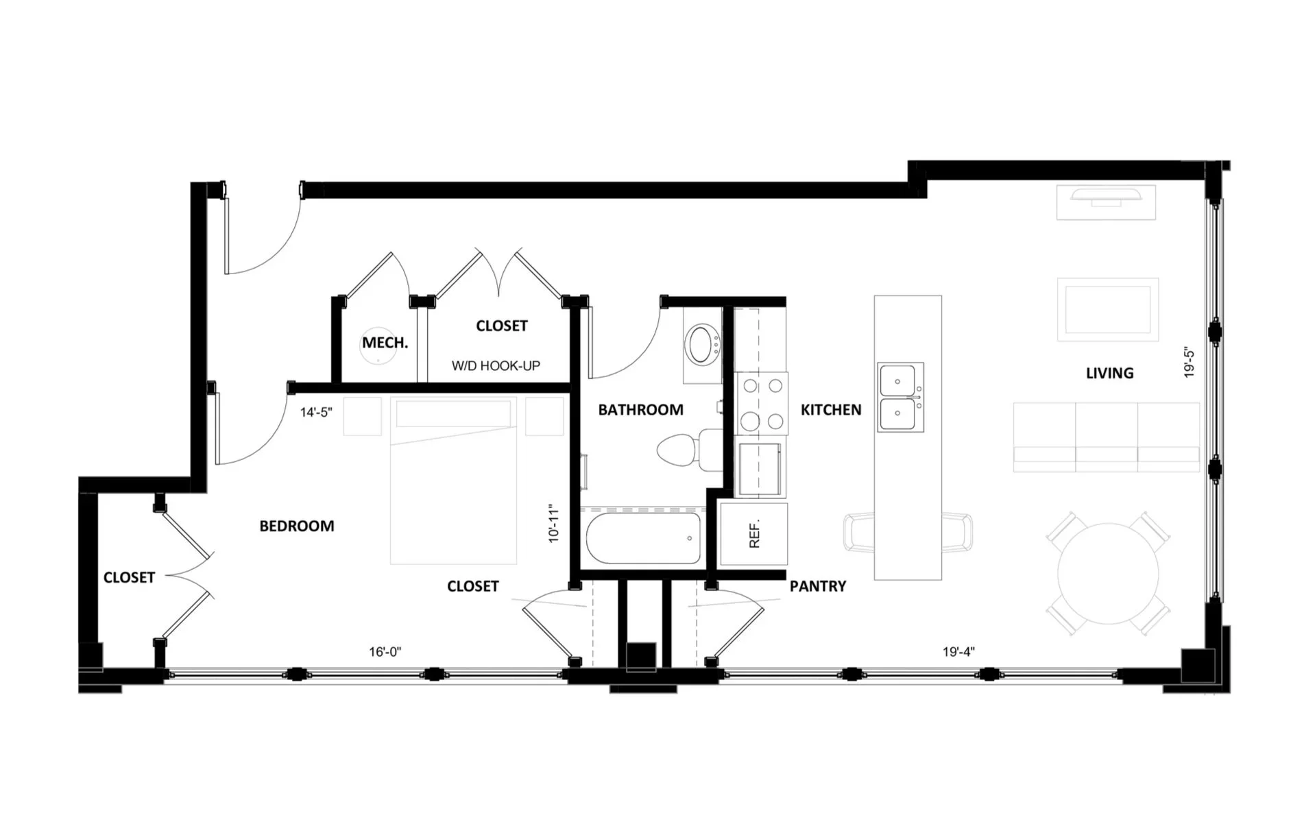 1BR-6.1 floor plan