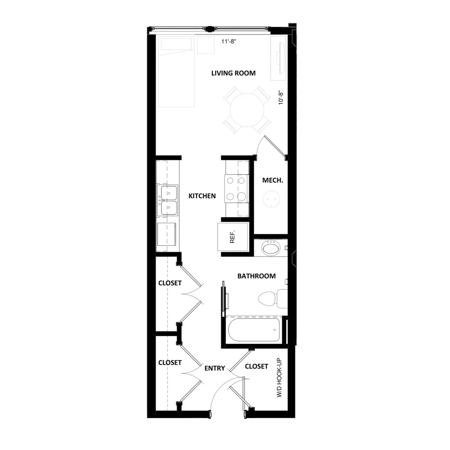 Studio-1 floor plan