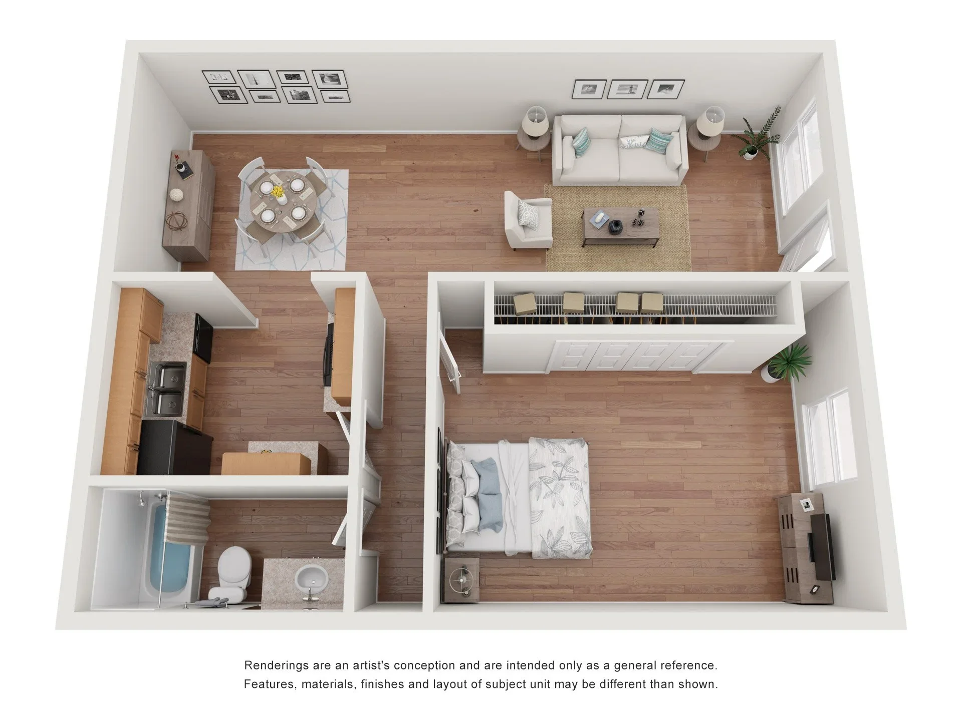 One Bedroom Apartment floor plan