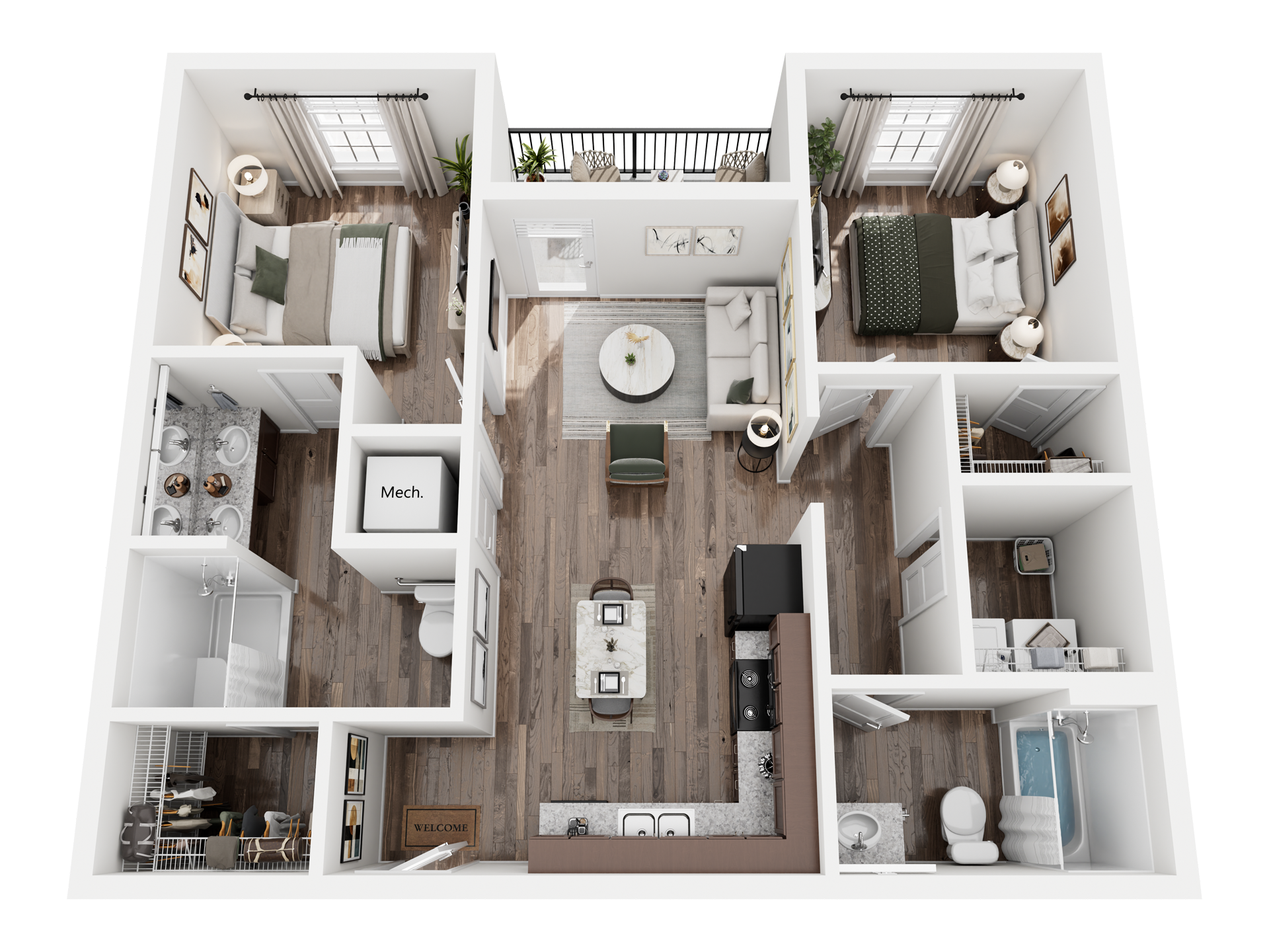 Two Bedroom floor plan