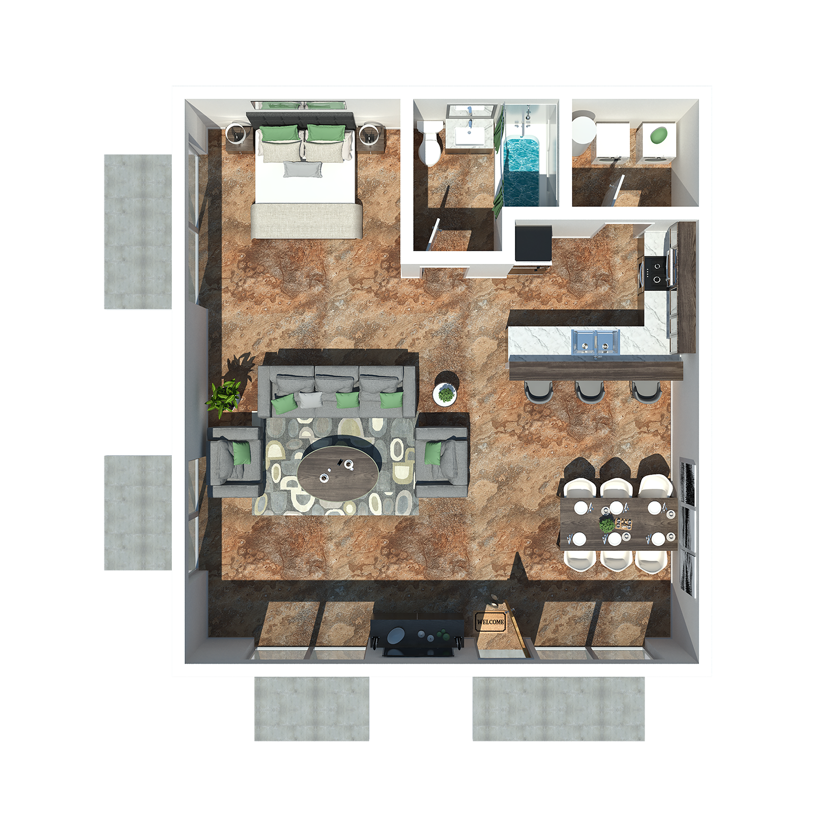 Park Avenue Loft D floor plan