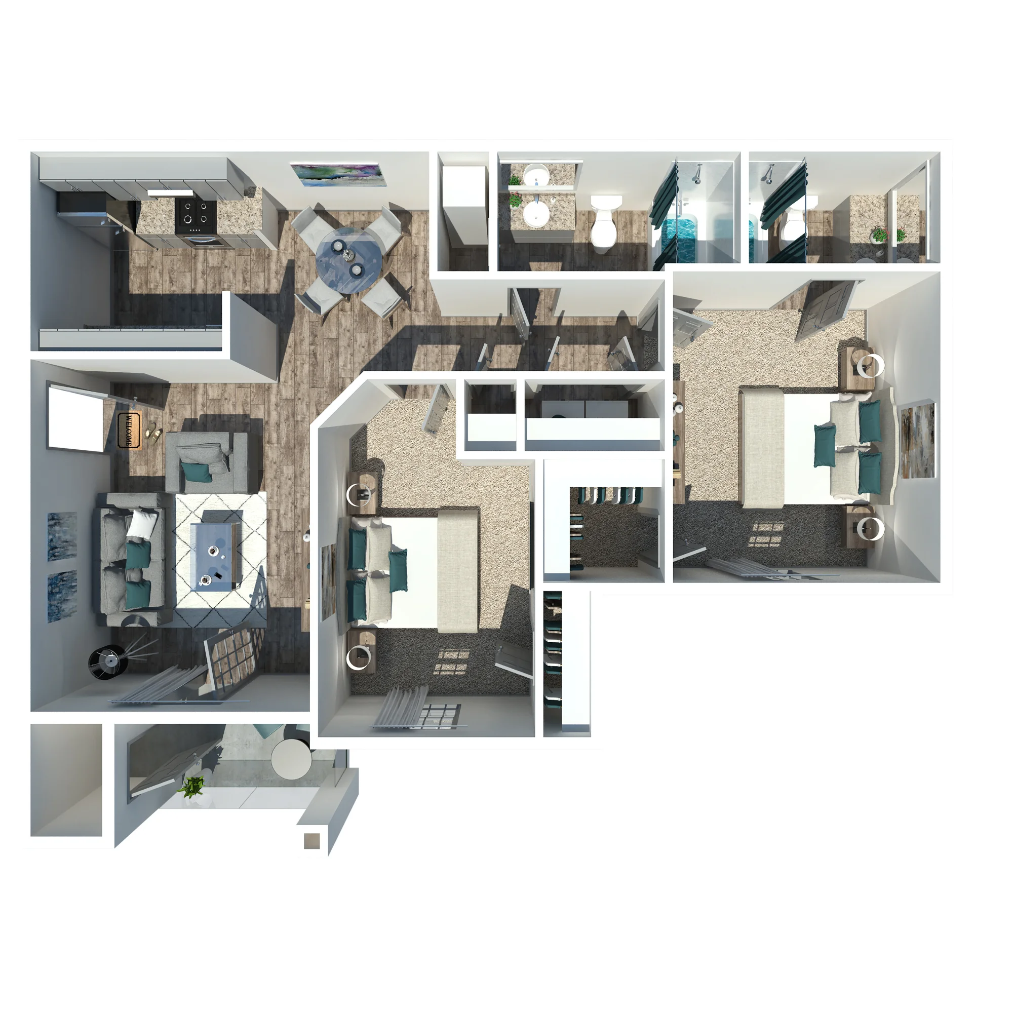 2 Bedroom Apartment floor plan