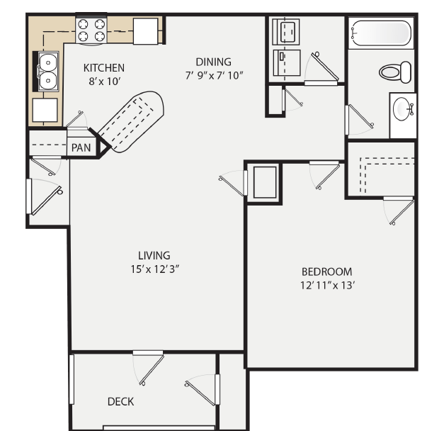 The Volunteer w/ Balcony floor plan