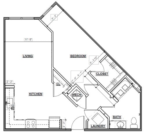 Unit #106 floor plan