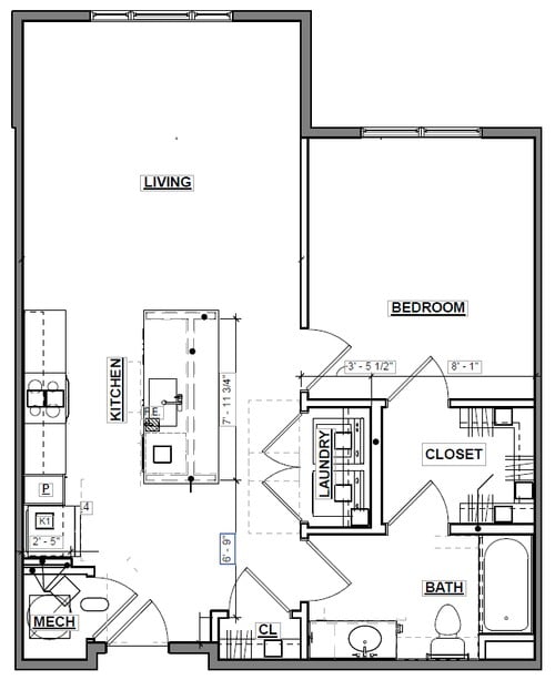 Unit #102 floor plan