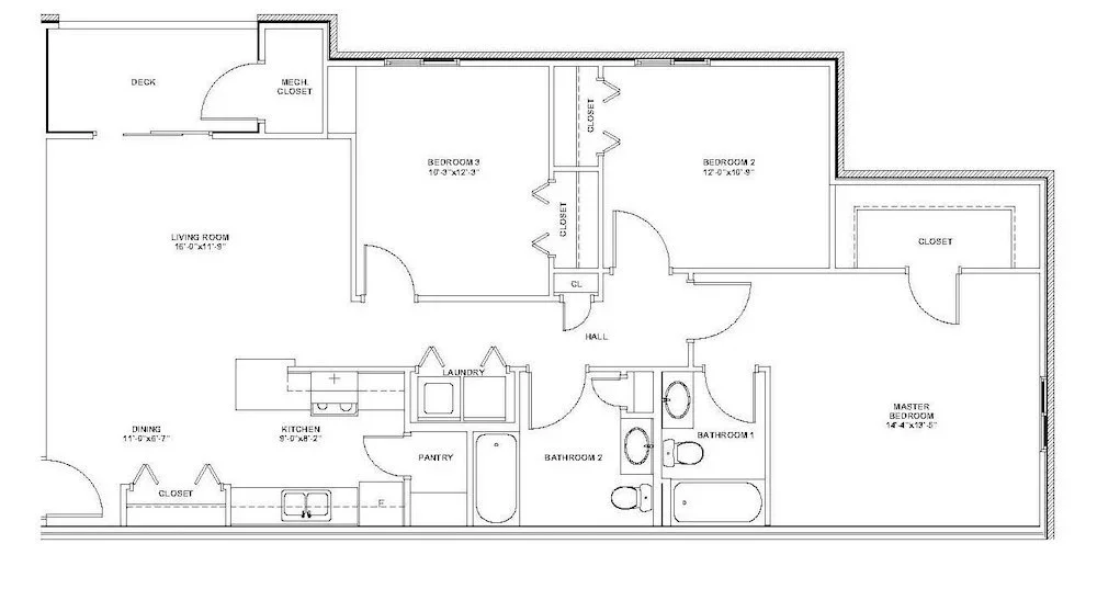 Oak floor plan