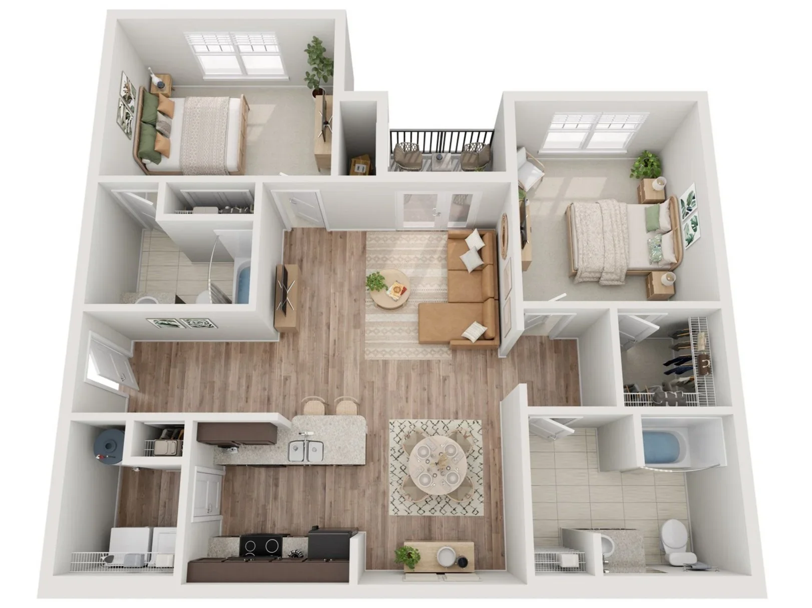 1 Bedroom 1 Bath floor plan