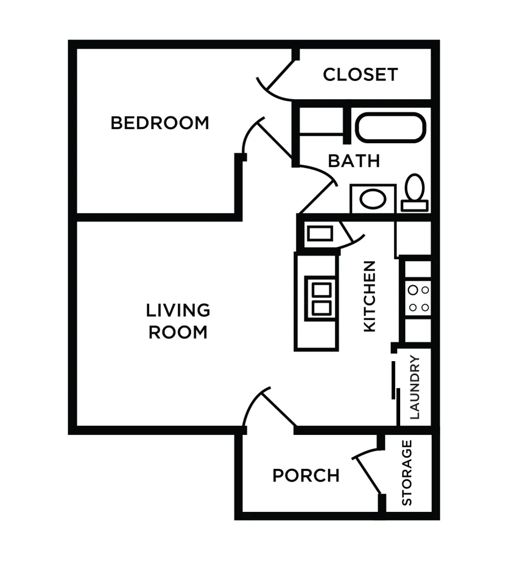 One Bedroom floor plan
