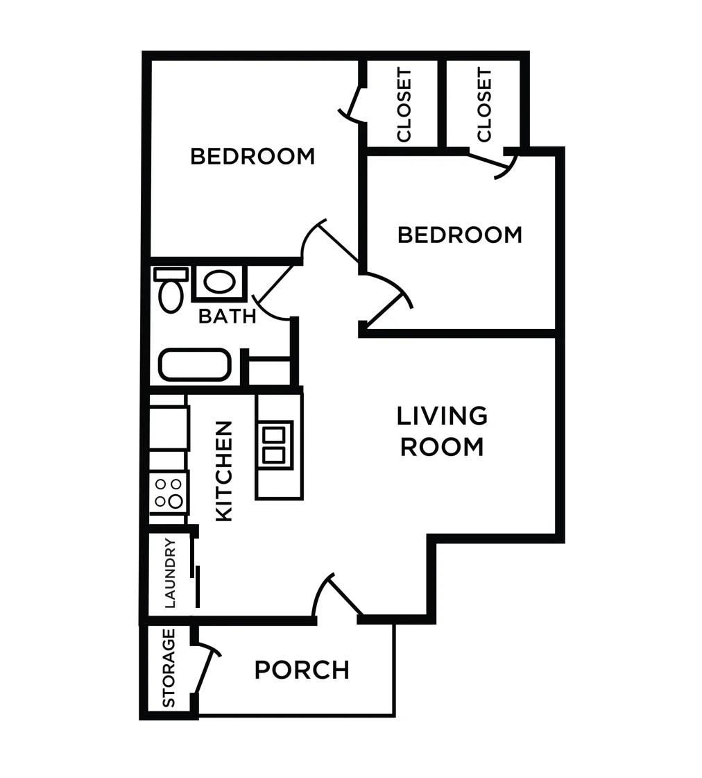 Two Bedroom floor plan