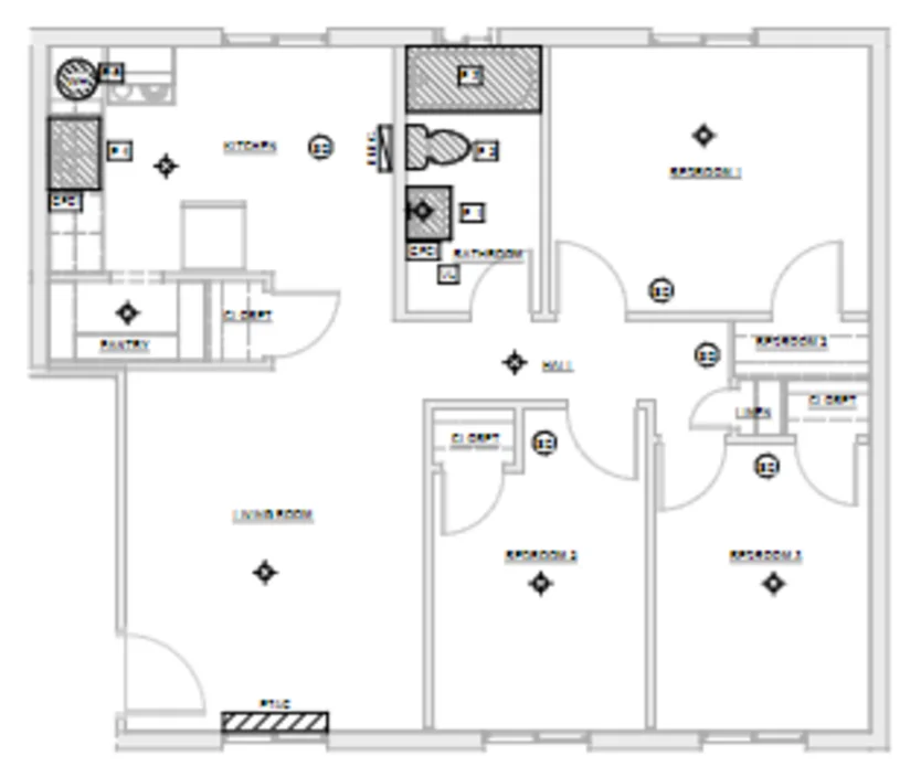 Three Bedroom Apartment floor plan