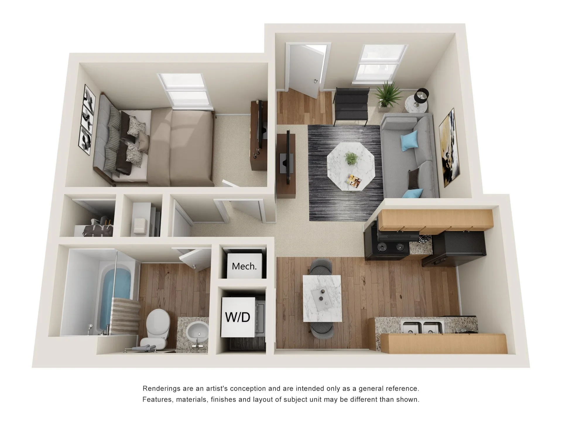 One Bedroom Apartment floor plan