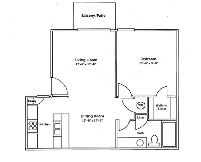 1 Bedroom | 1 Bathroom floor plan