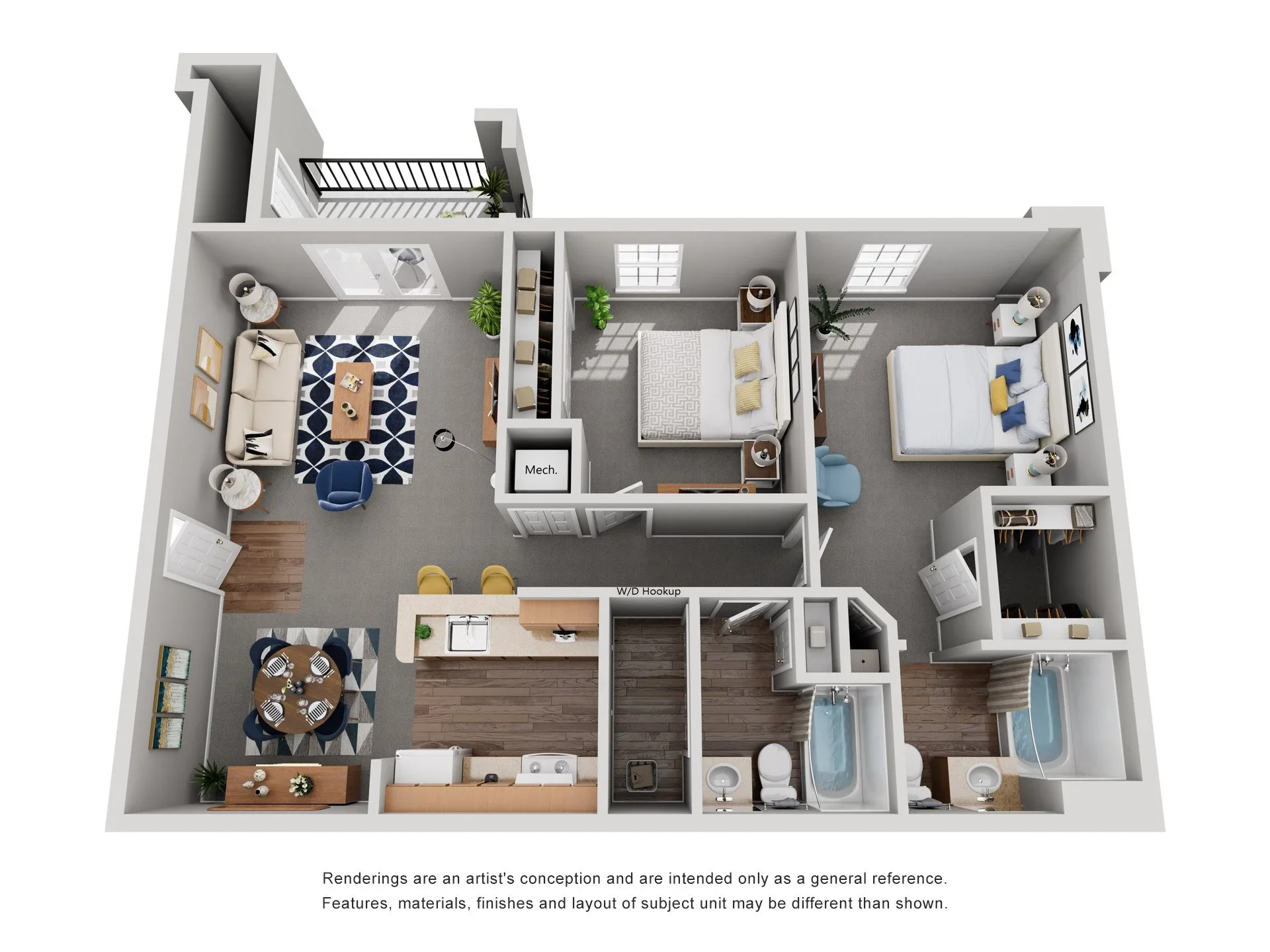 2 Bedroom Apartment floor plan