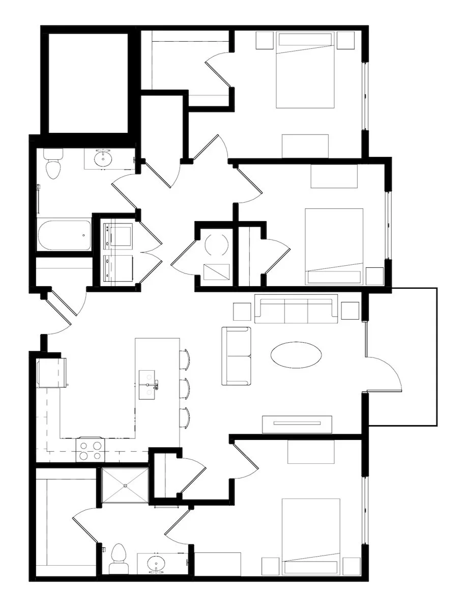 Oak floor plan