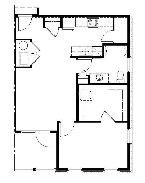 1B floor plan
