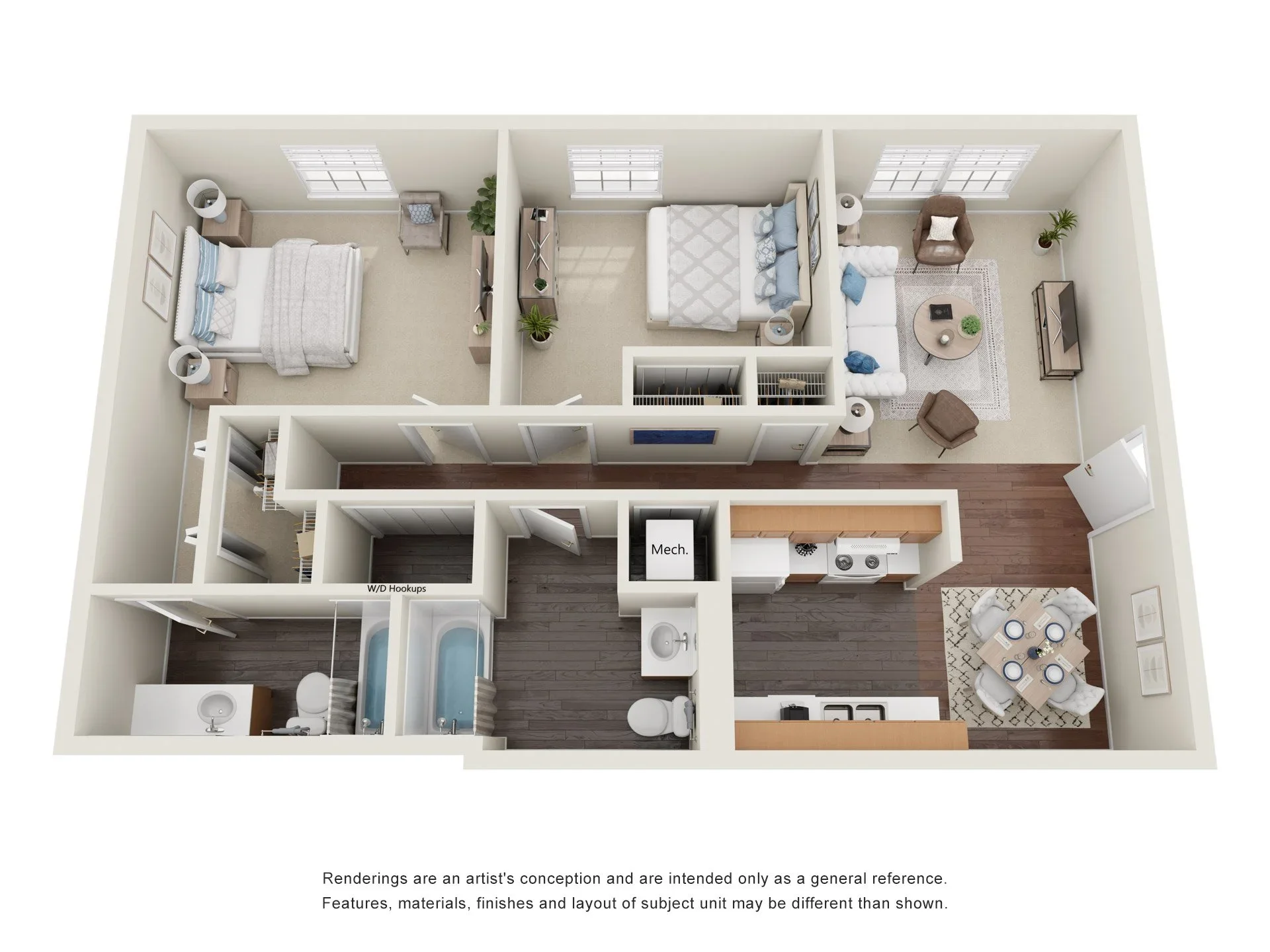 2B 2B floor plan