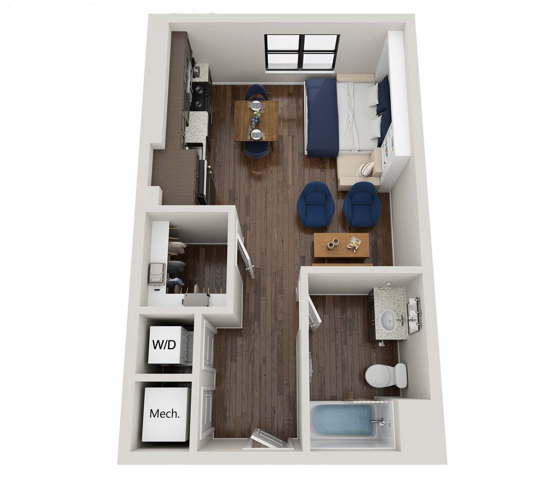 Studio A floor plan