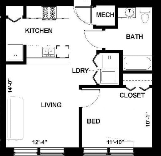 1C floor plan