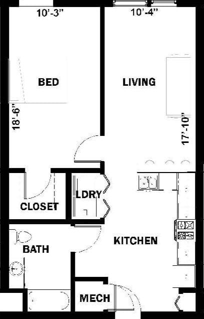 1G floor plan