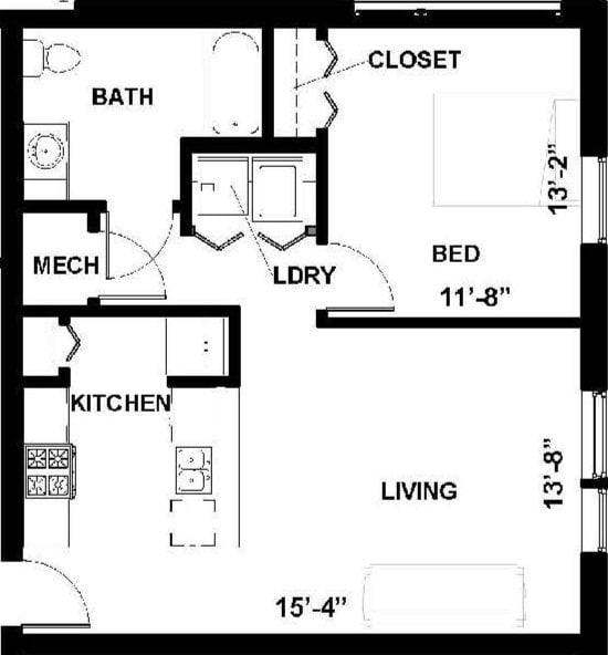 1I floor plan