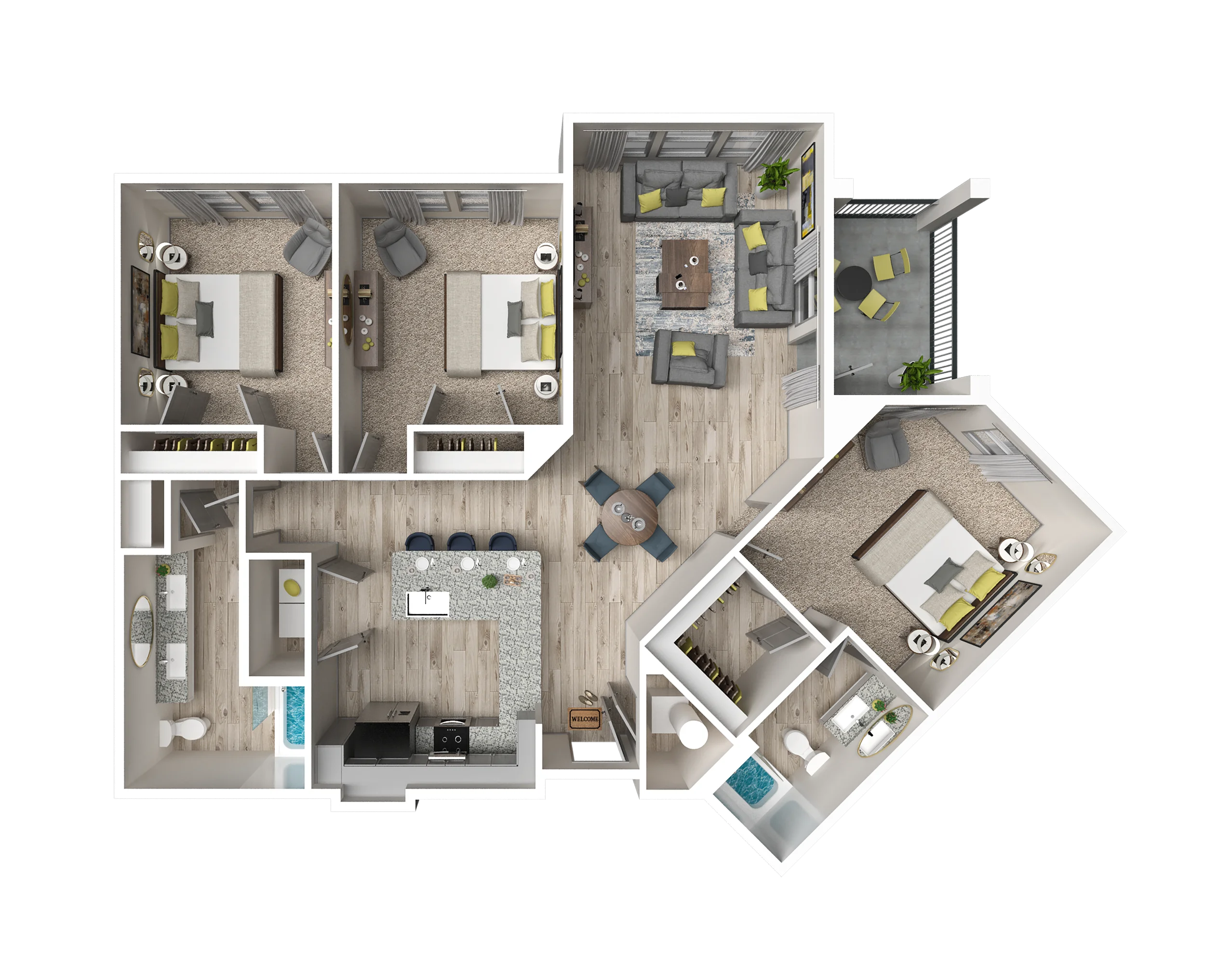 3 Bedroom floor plan