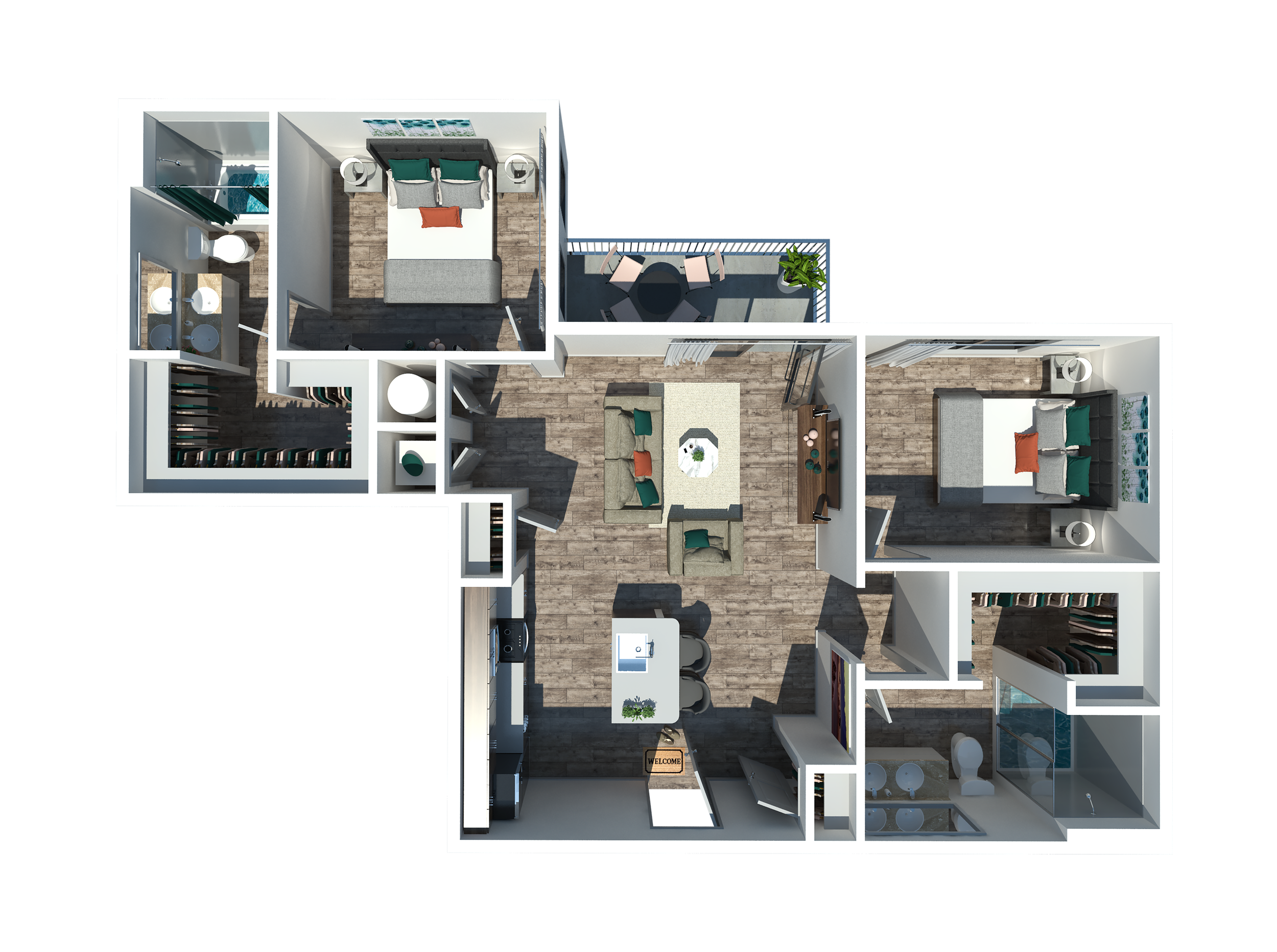 2 Bedroom floor plan