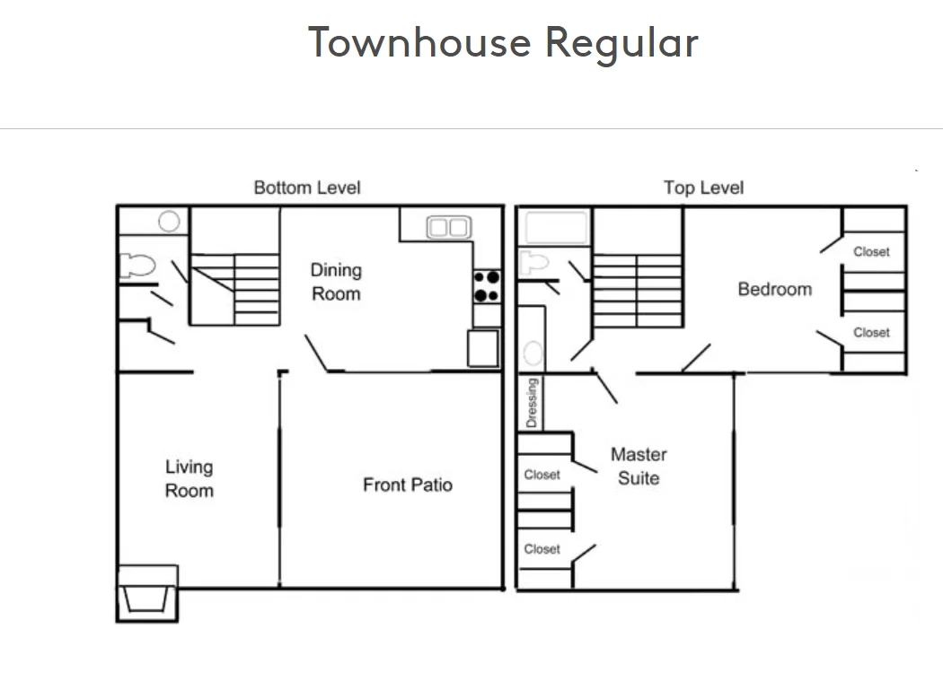 Townhouse Regular floor plan