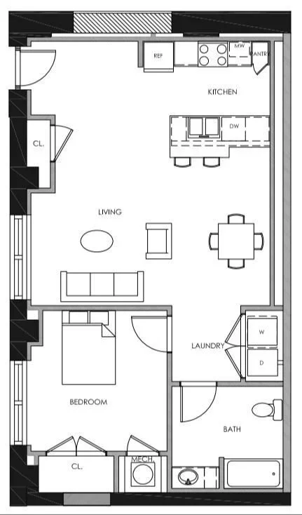 1E floor plan