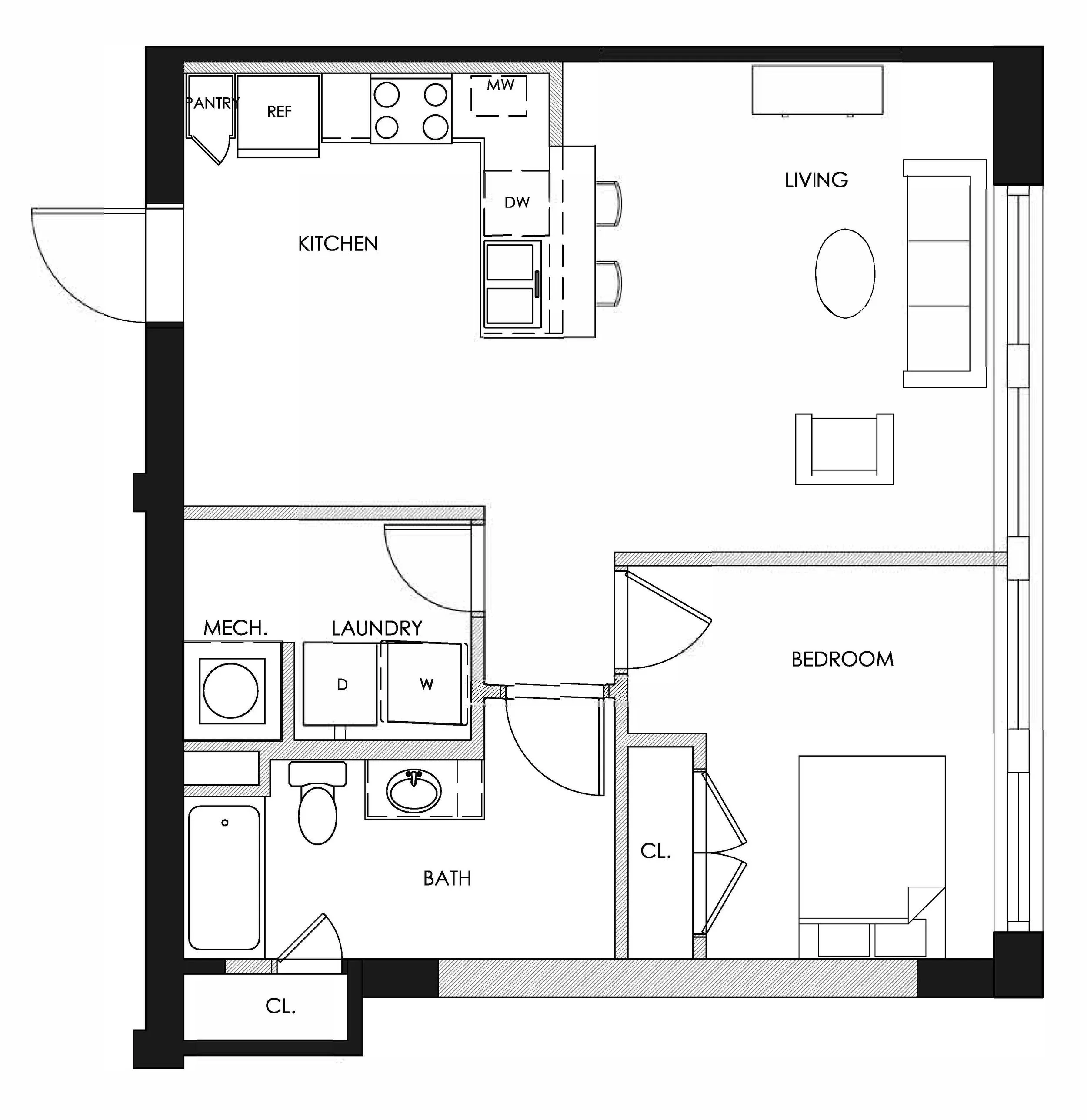 1L floor plan