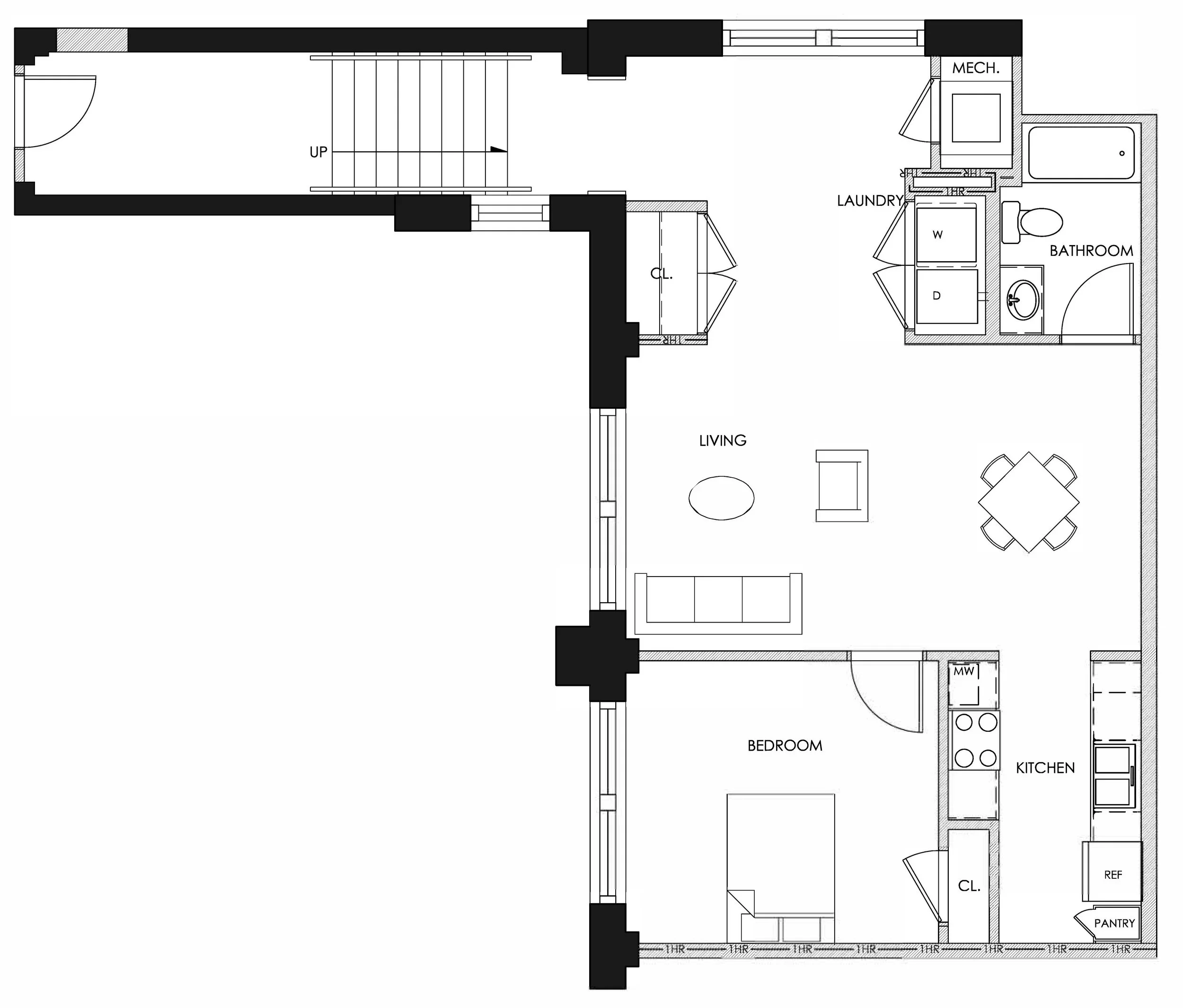 1M floor plan