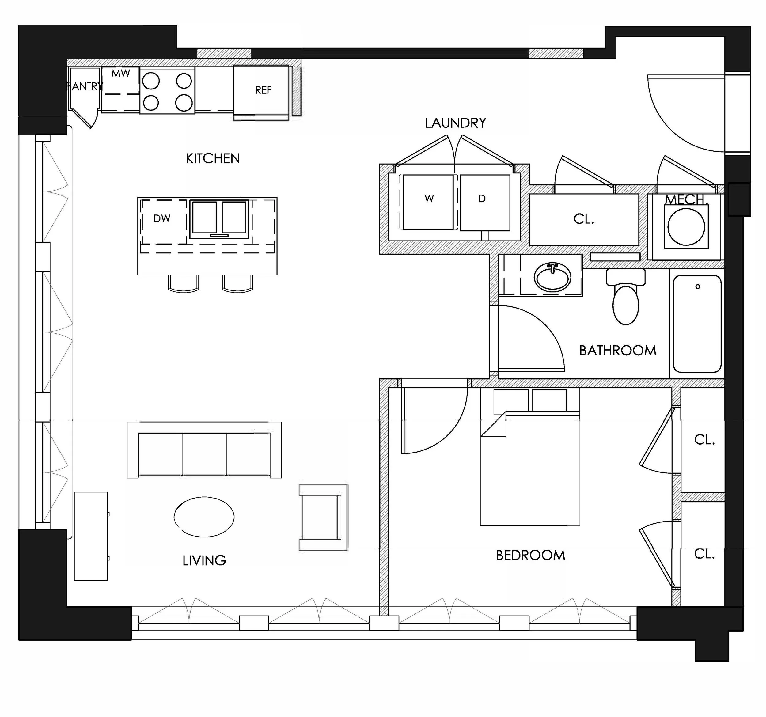 1Q floor plan
